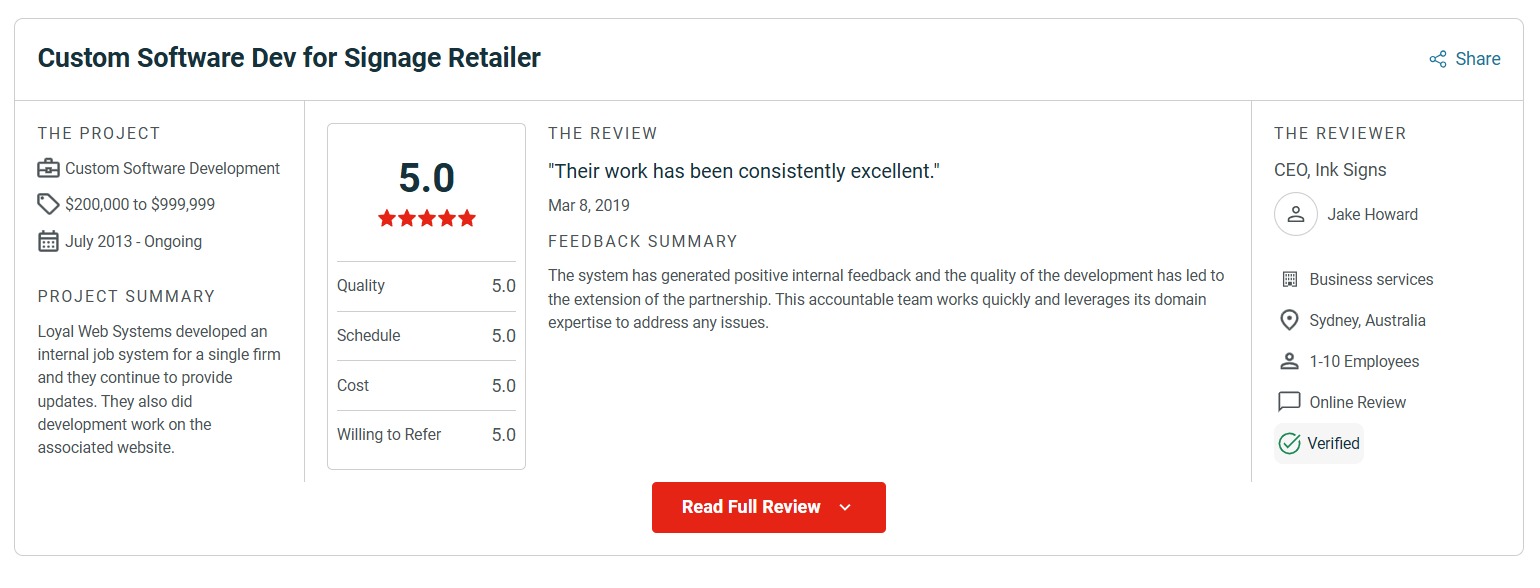 Clutch Review Screenshot