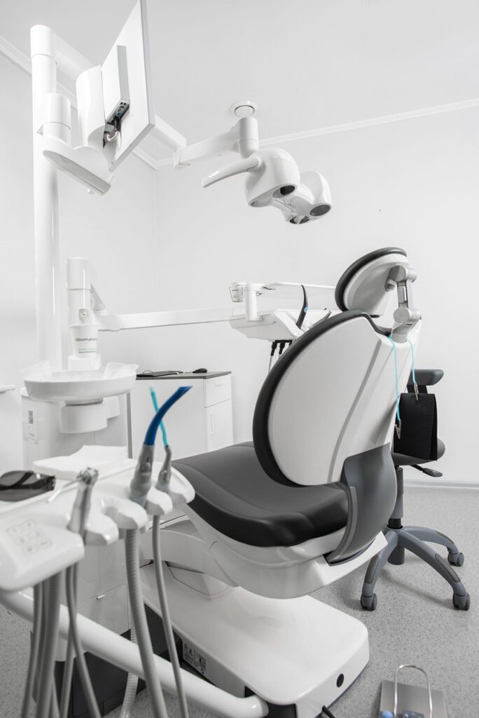 Modern, bright dental clinic treatment room
